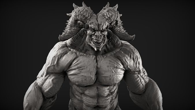 Demon 9 High Poly Sculpt 3D model