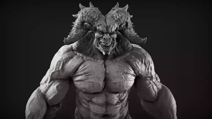 Demon 9 High Poly Sculpt 3D model
