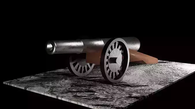 Cannon metal pipe 3D model