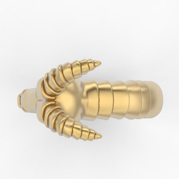 Goat ring 3D print model_4
