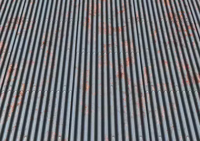Long Rusty Chrome Roof Tiling material Seamless