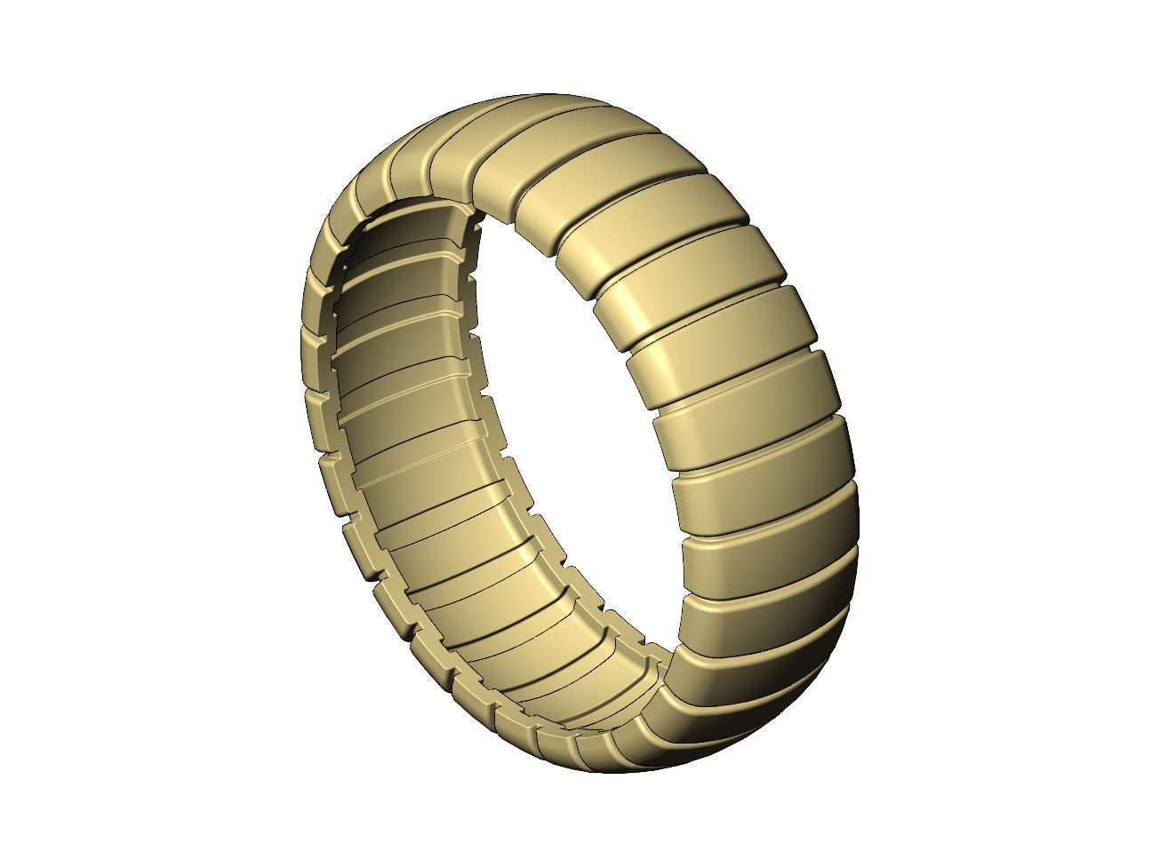 Ribbed large band 3D print model_9