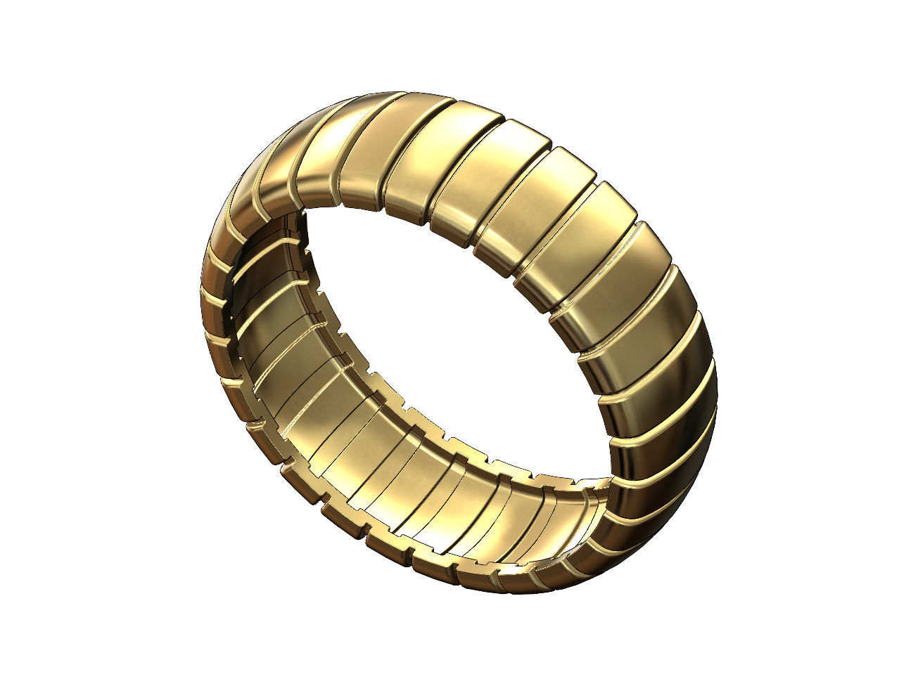 Ribbed large band 3D print model_3