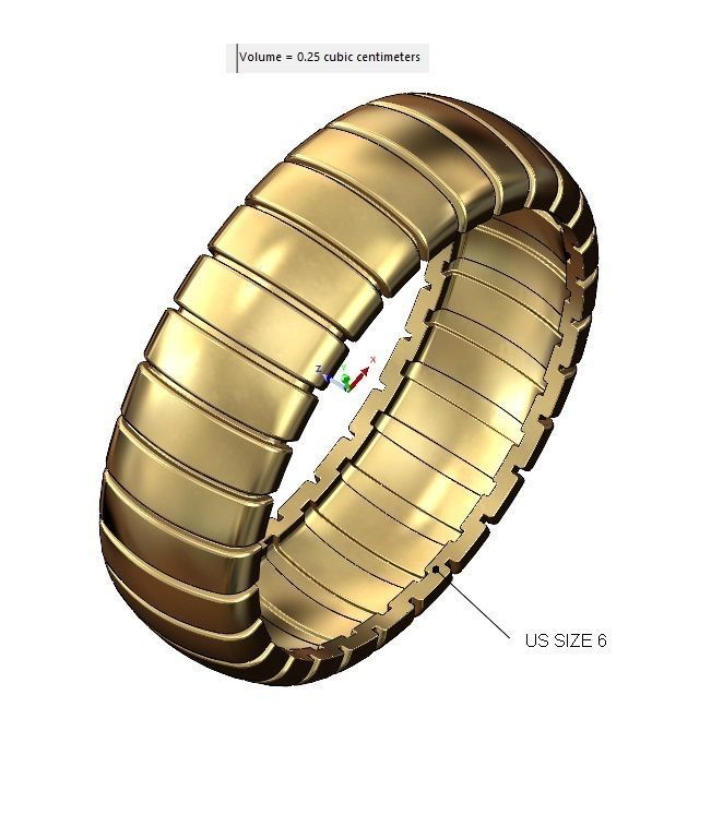 Ribbed large band 3D print model_10