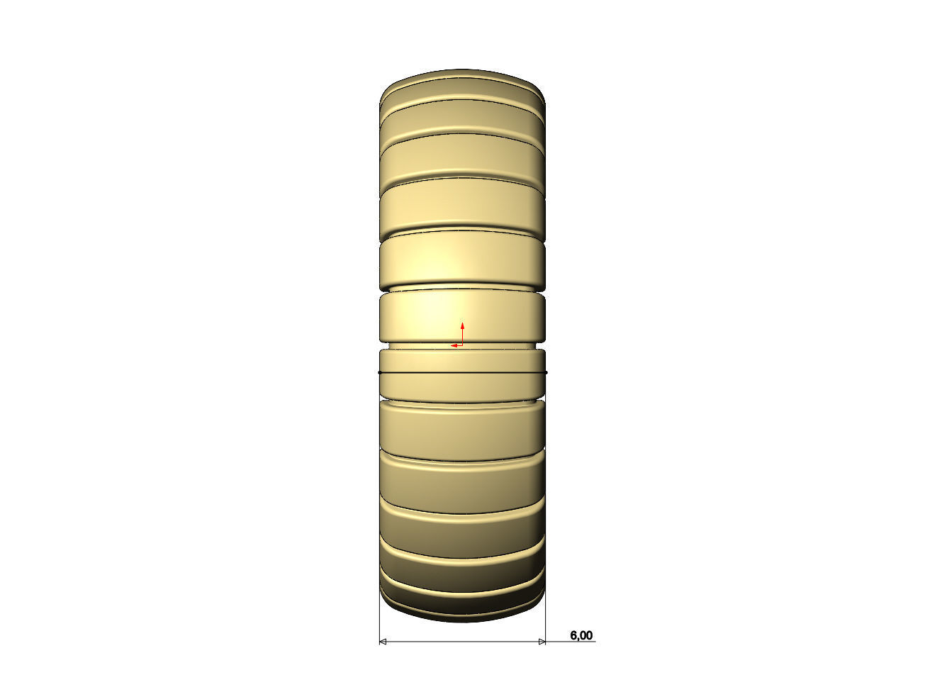 Ribbed large band 3D print model_8