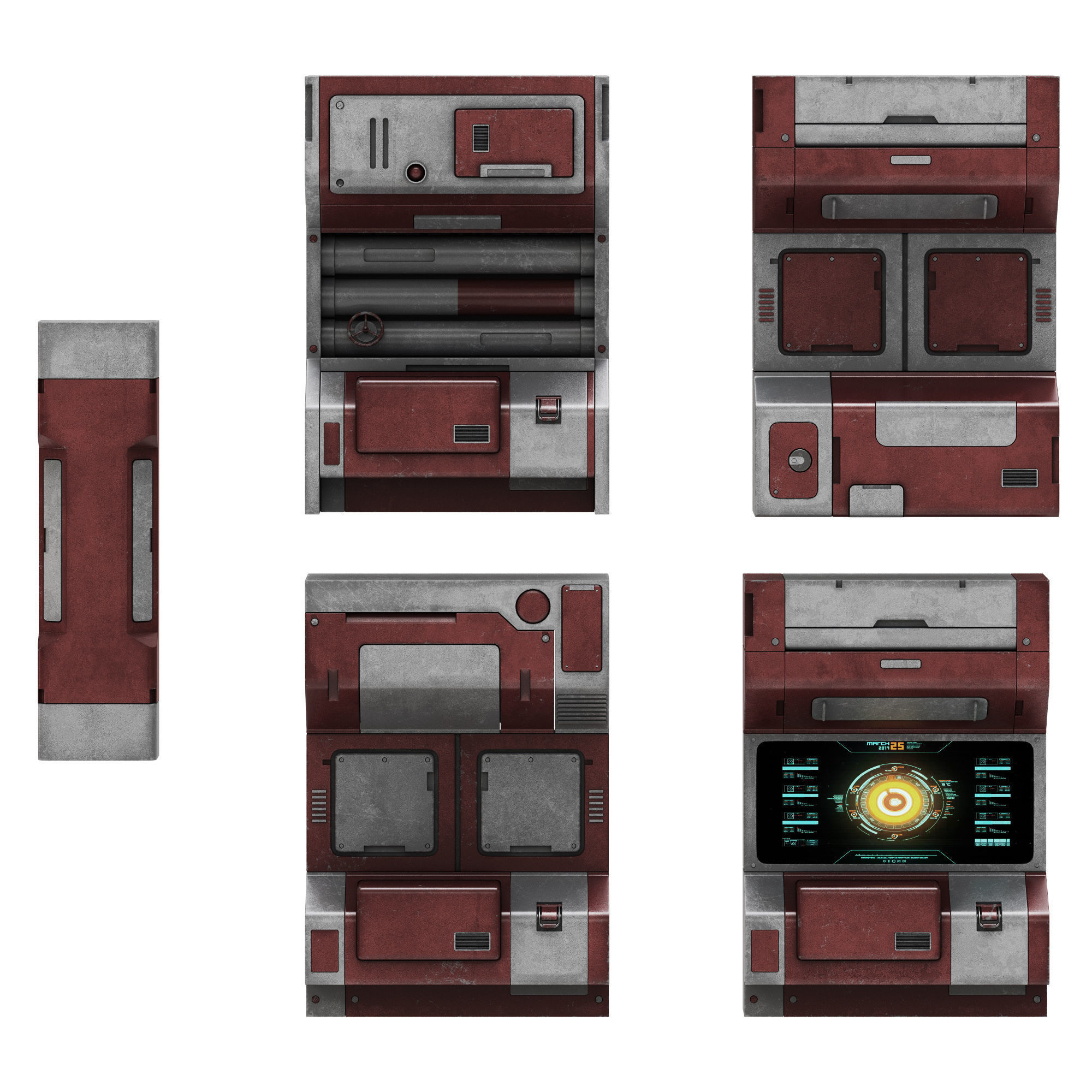 Sci-Fi elements 4 3D model_2