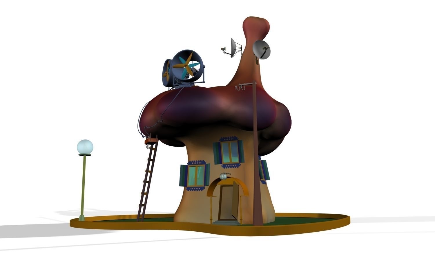 house for cartoon 3D model_3