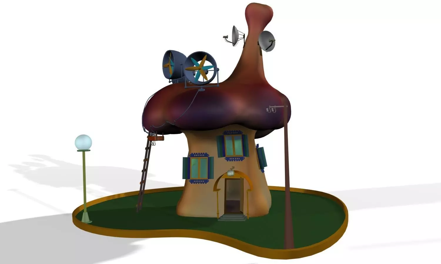 house for cartoon 3D model_0