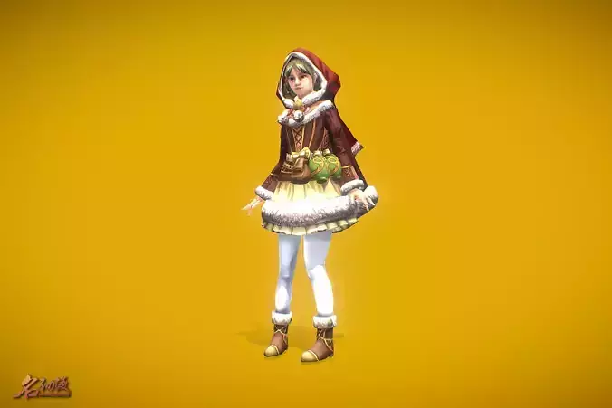 RPG Young Priest Low-poly 3D model