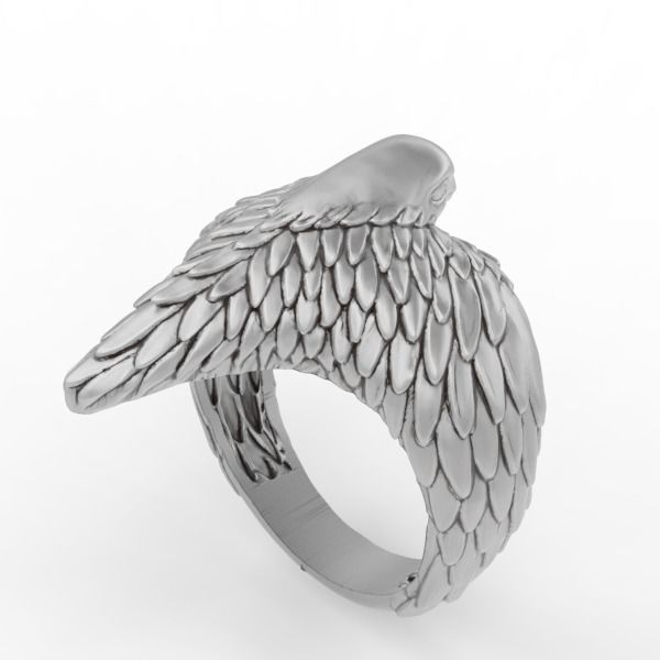 Bird ring Silver Gold  Print 3D print model_2