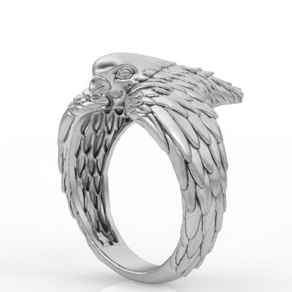 Bird ring Silver Gold  Print 3D print model_4