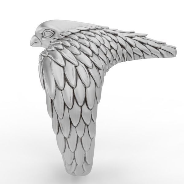 Bird ring Silver Gold  Print 3D print model_1