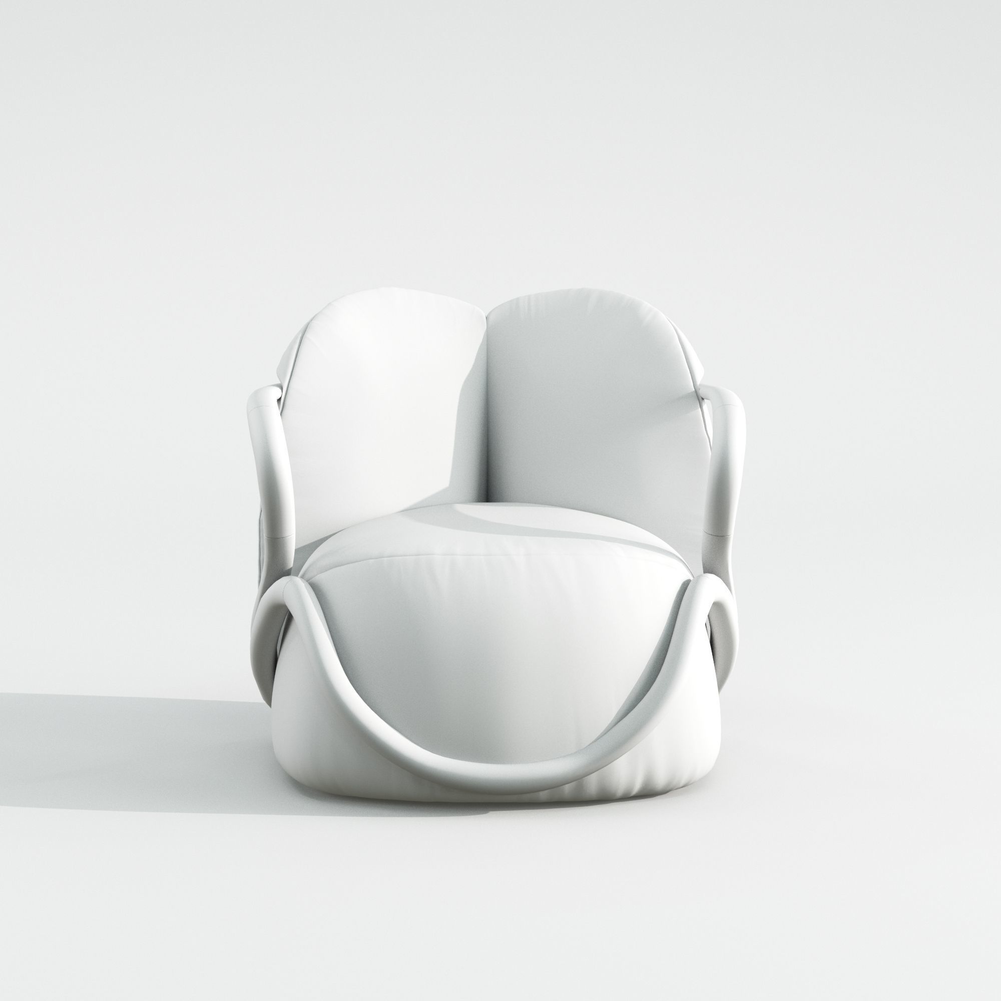 hug armchair  3D model_7