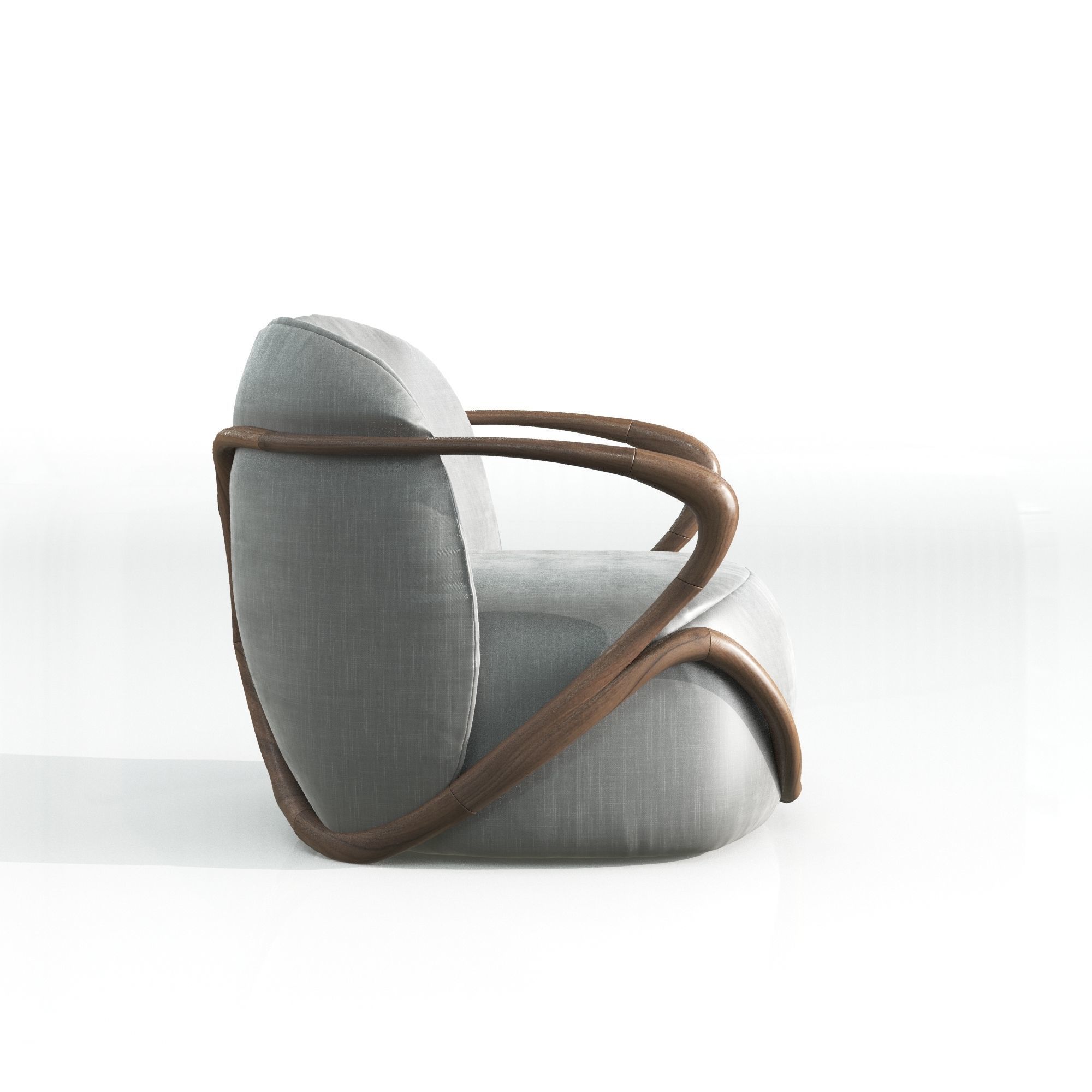 hug armchair  3D model_4