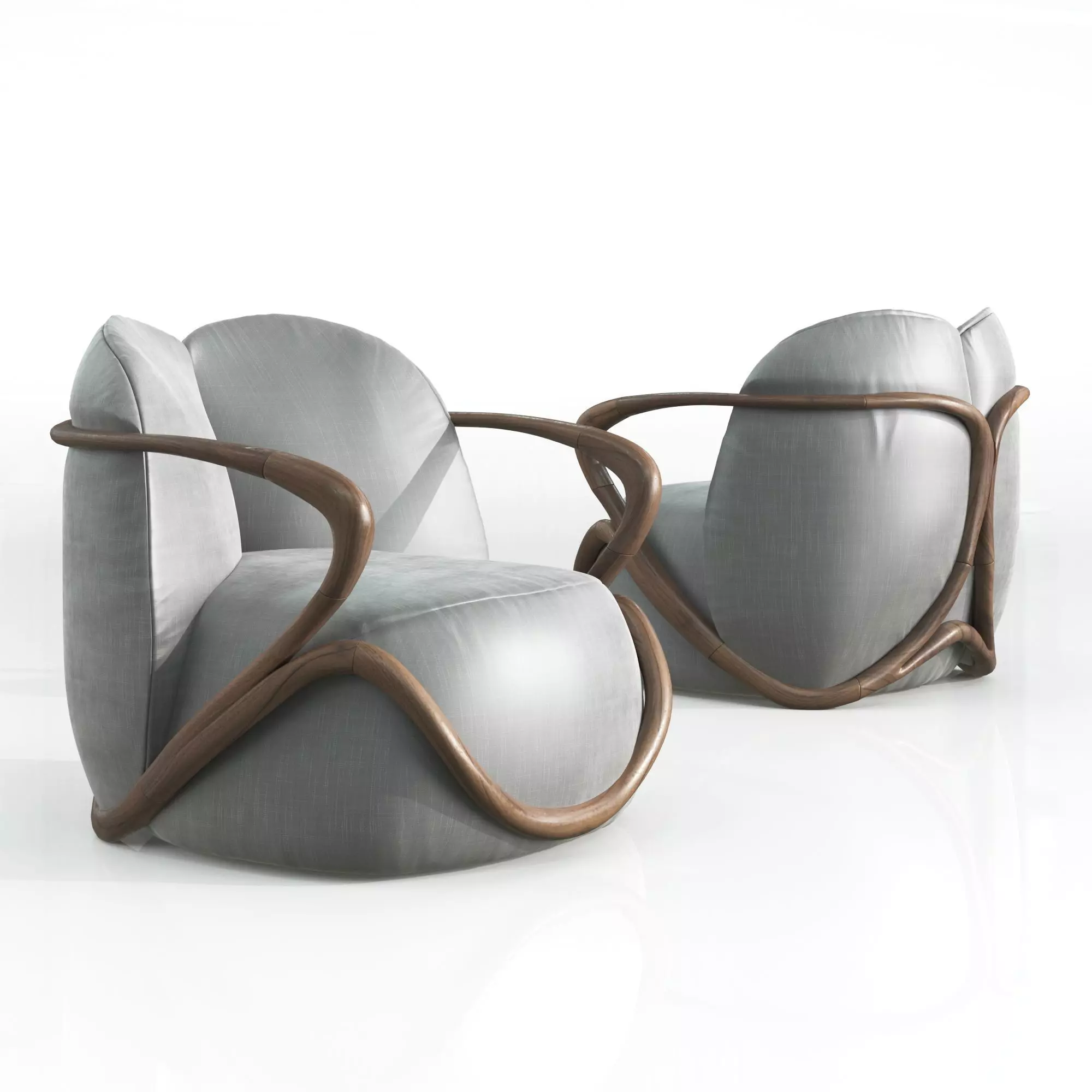 hug armchair  3D model_0