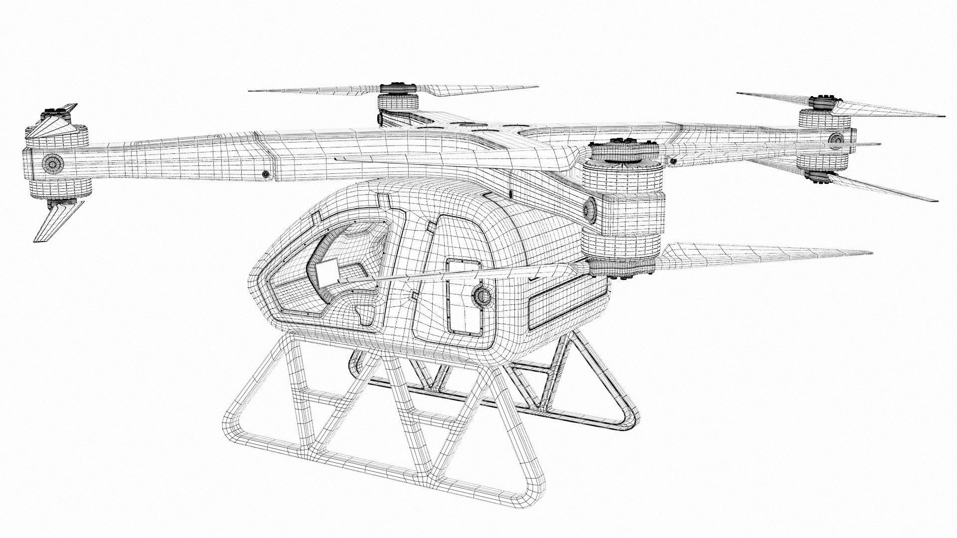 Workhorse Surefly Air Taxi 3D model_12