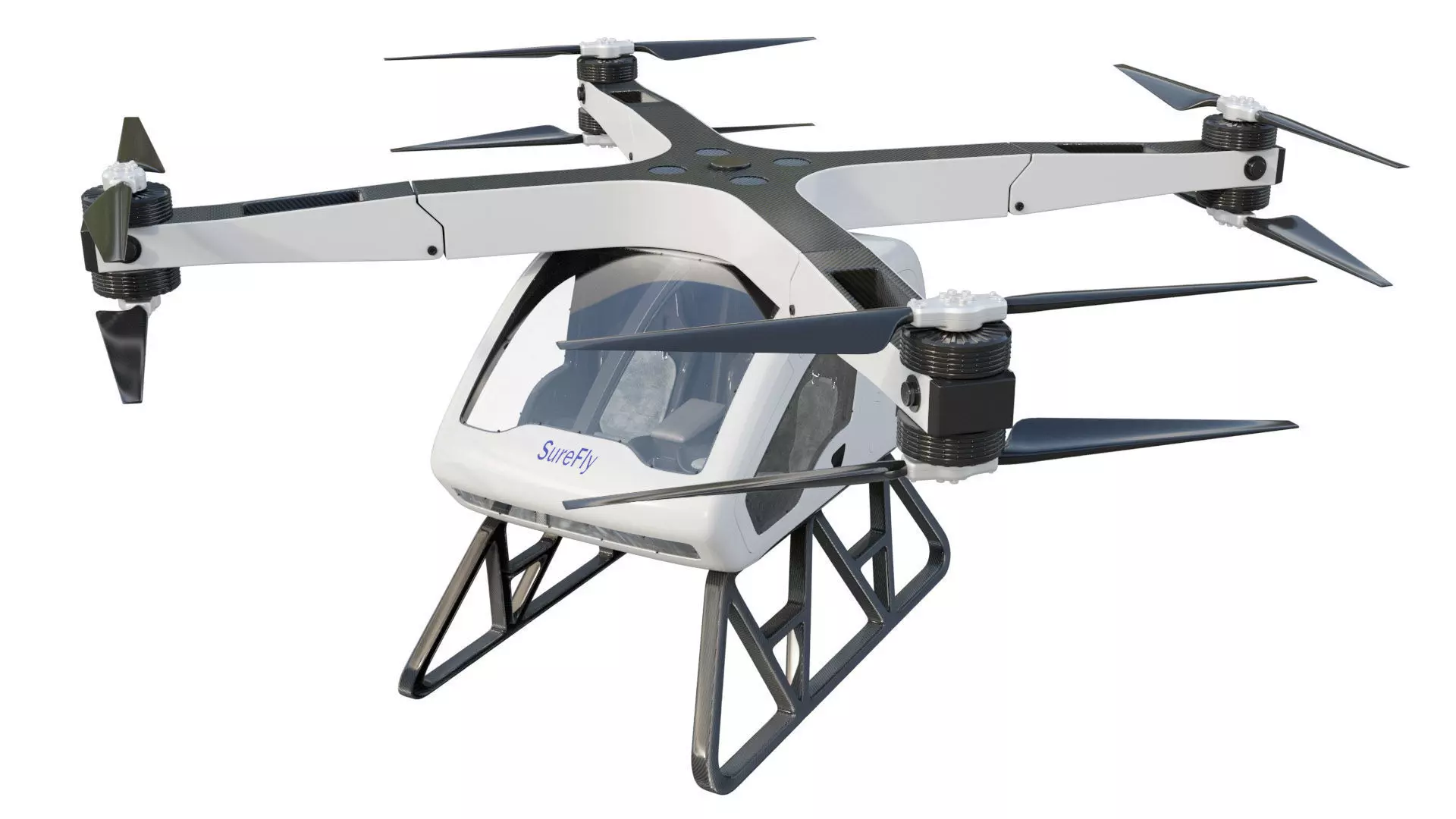 Workhorse Surefly Air Taxi 3D model_0