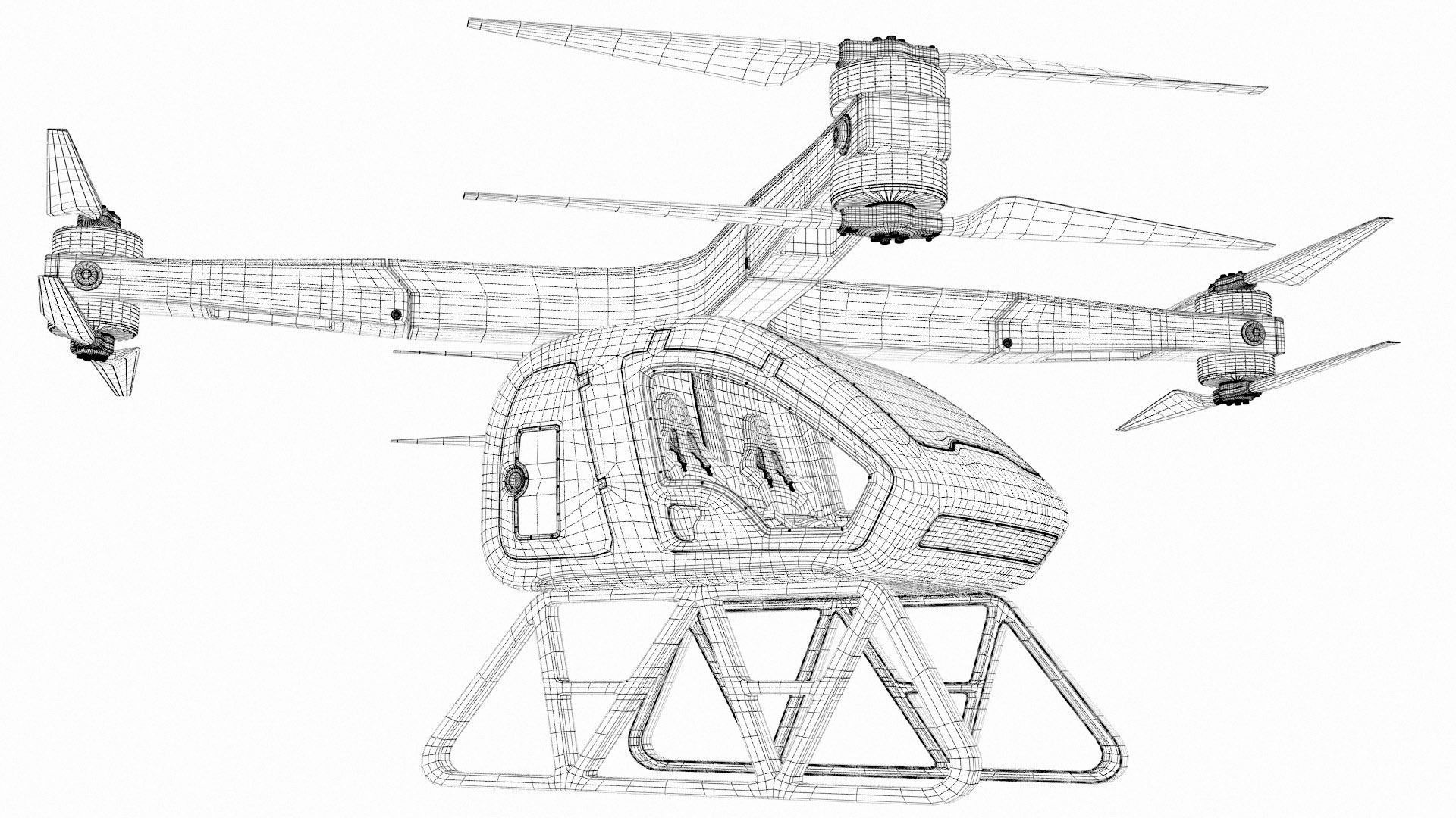 Workhorse Surefly Air Taxi 3D model_13