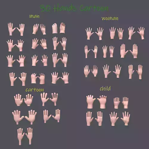 30 Hands Cartoon
