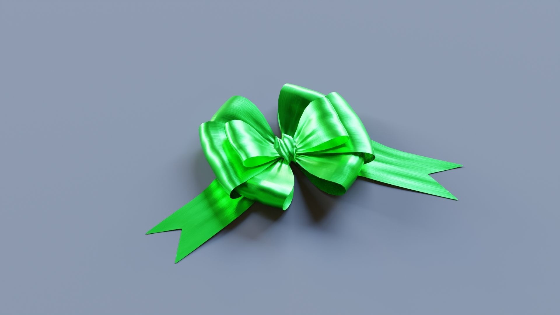 Festive Bow of gift ribbons 3D model_7