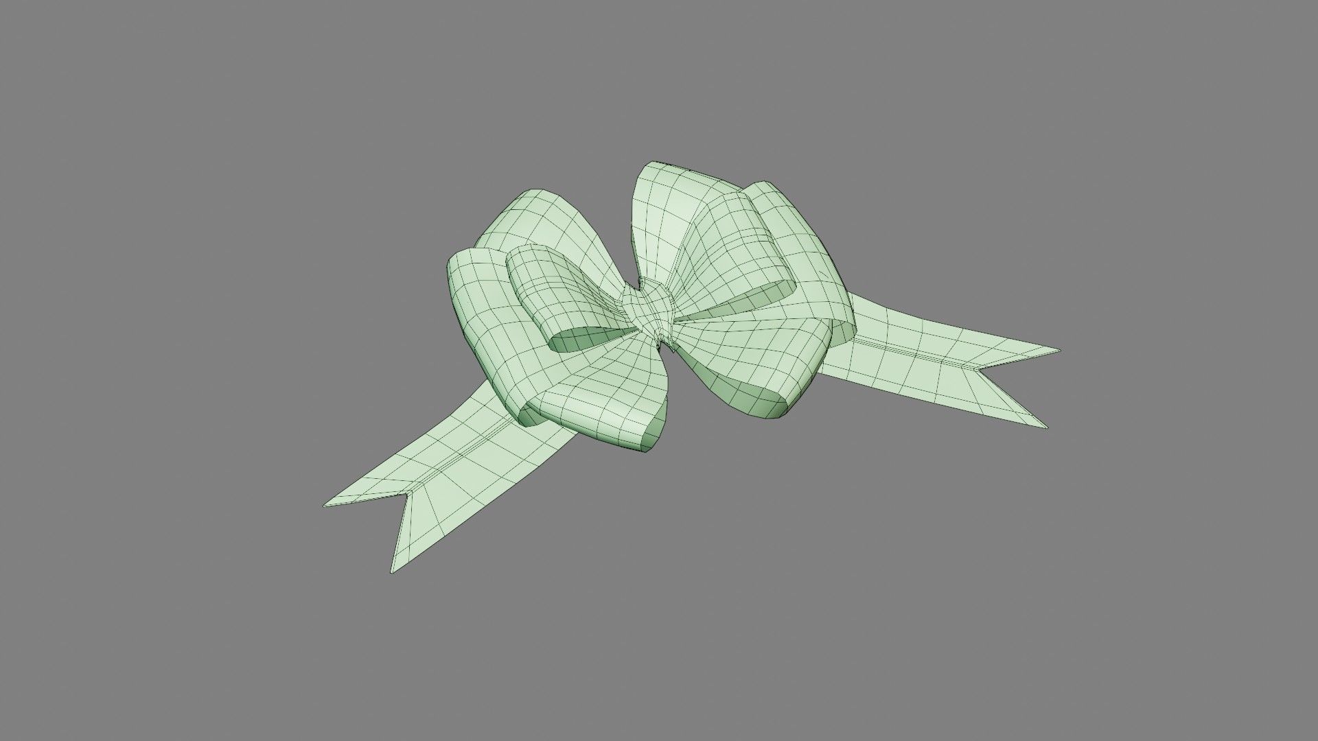 Festive Bow of gift ribbons 3D model_23
