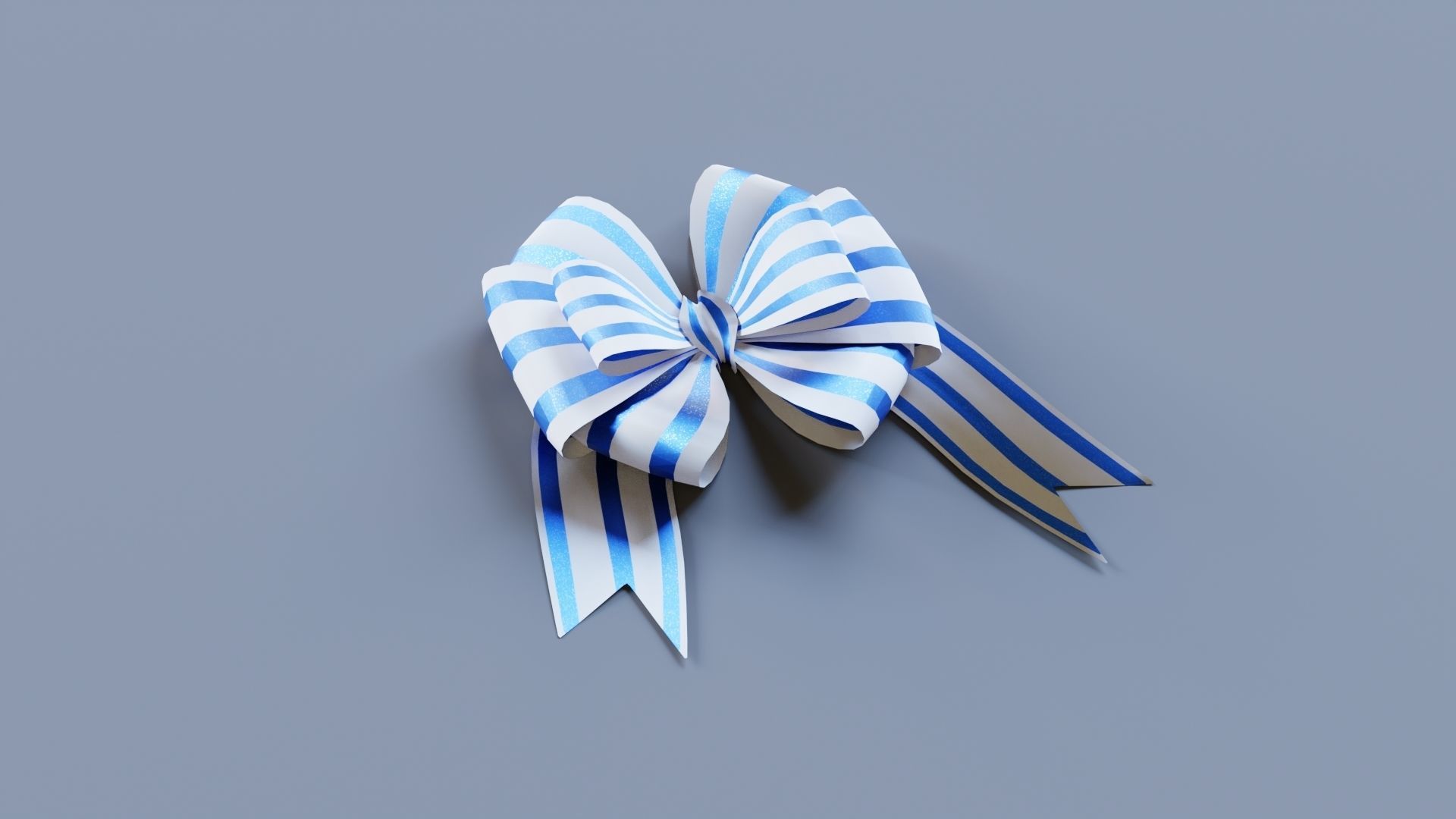 Festive Bow of gift ribbons 3D model_14