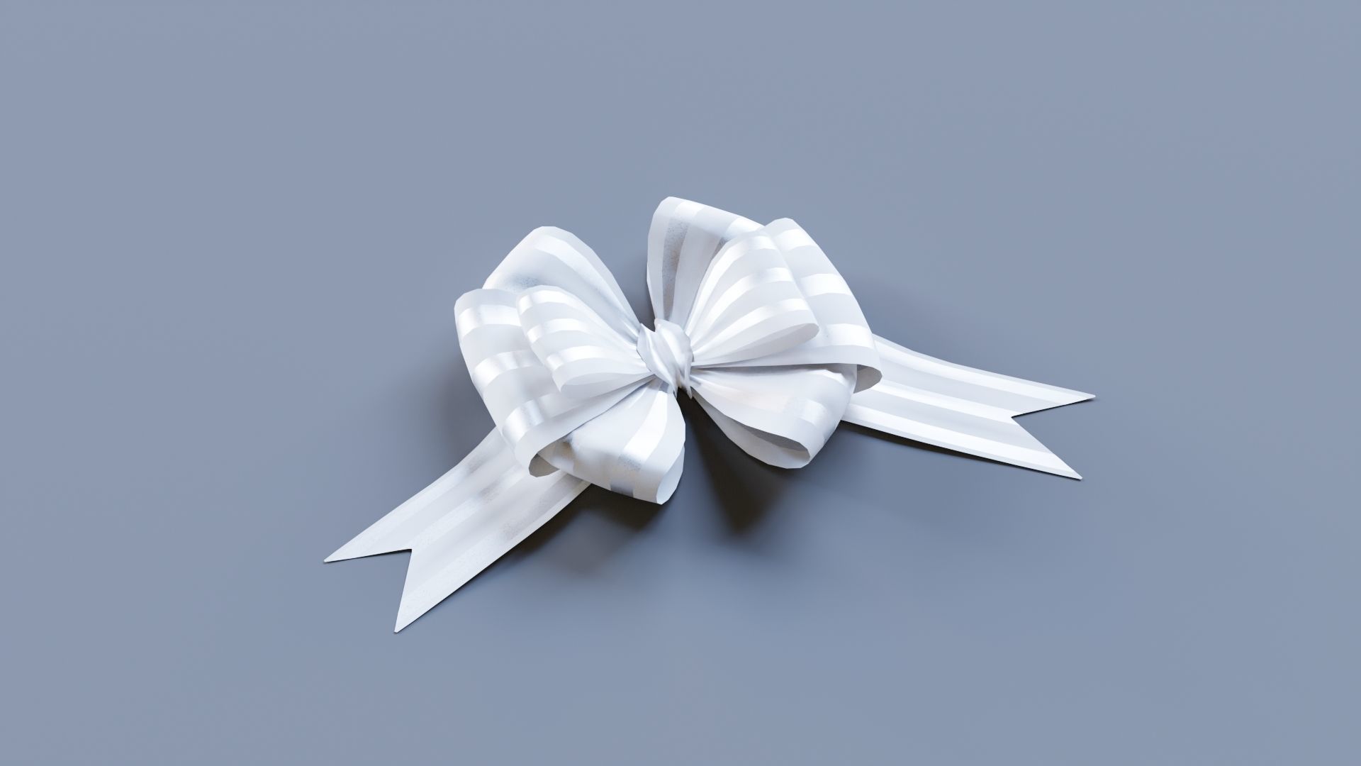 Festive Bow of gift ribbons 3D model_9
