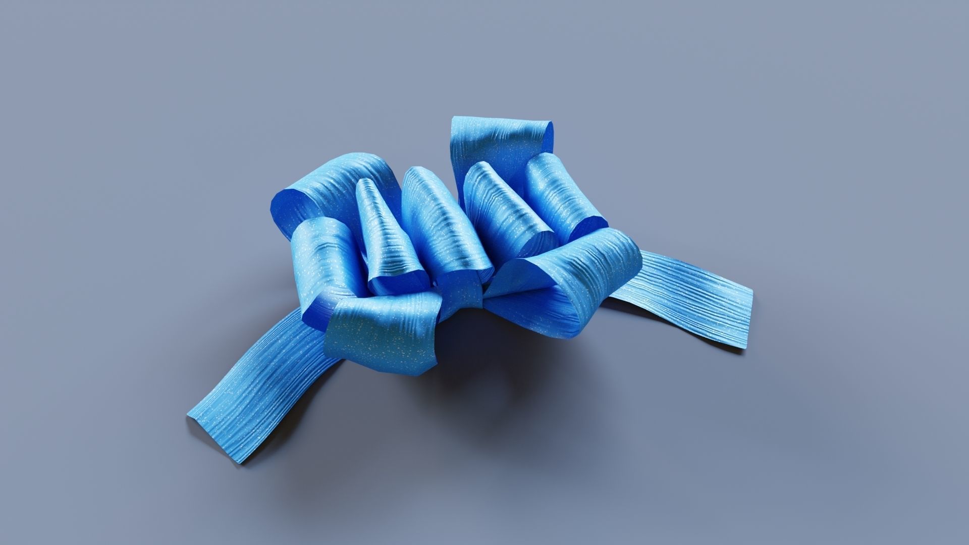 Festive Bow of gift ribbons 3D model_5