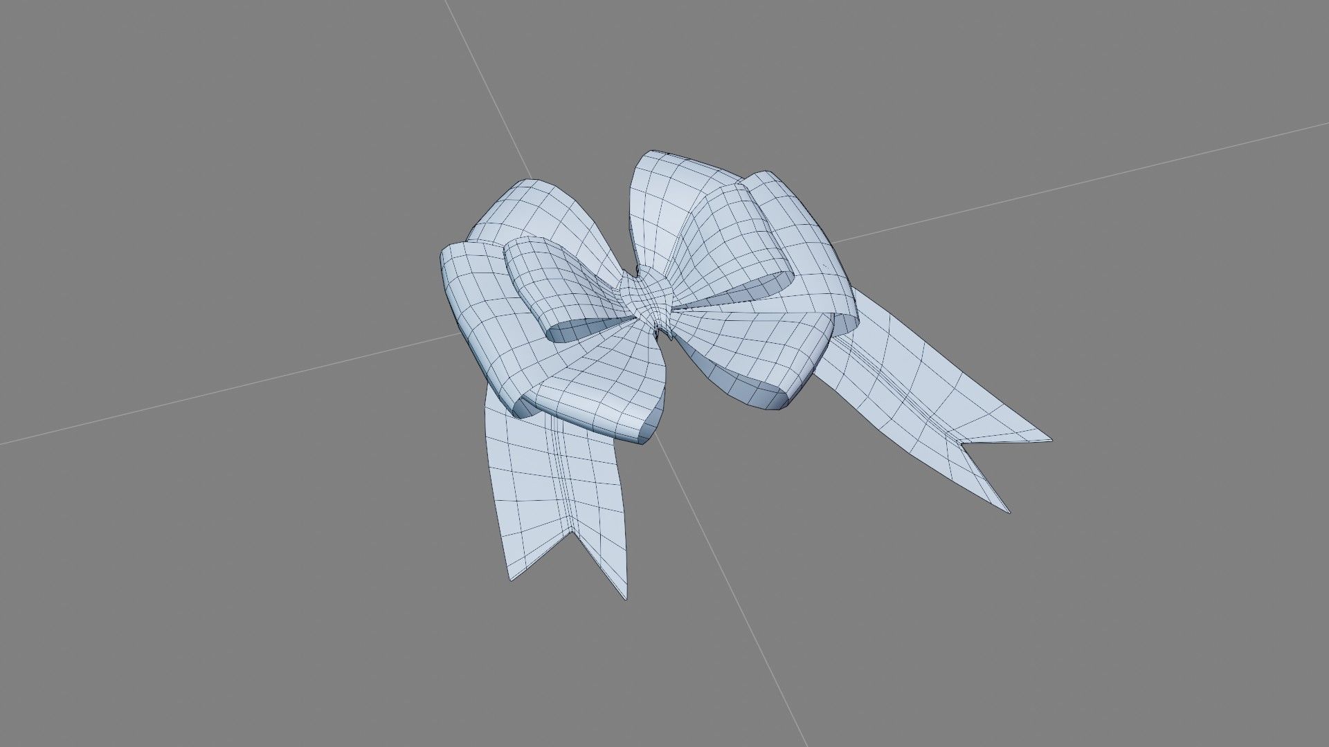 Festive Bow of gift ribbons 3D model_27