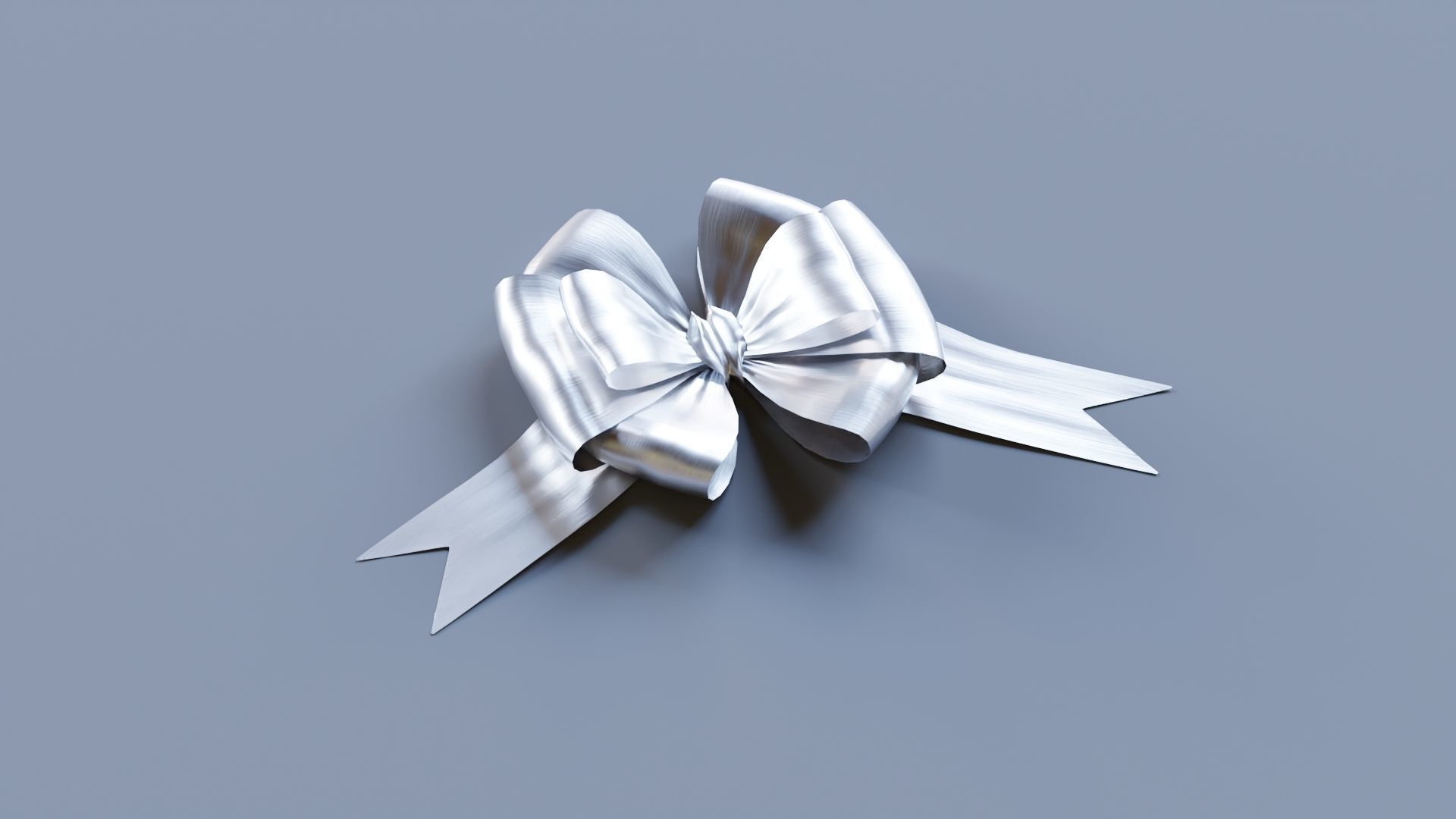 Festive Bow of gift ribbons 3D model_8