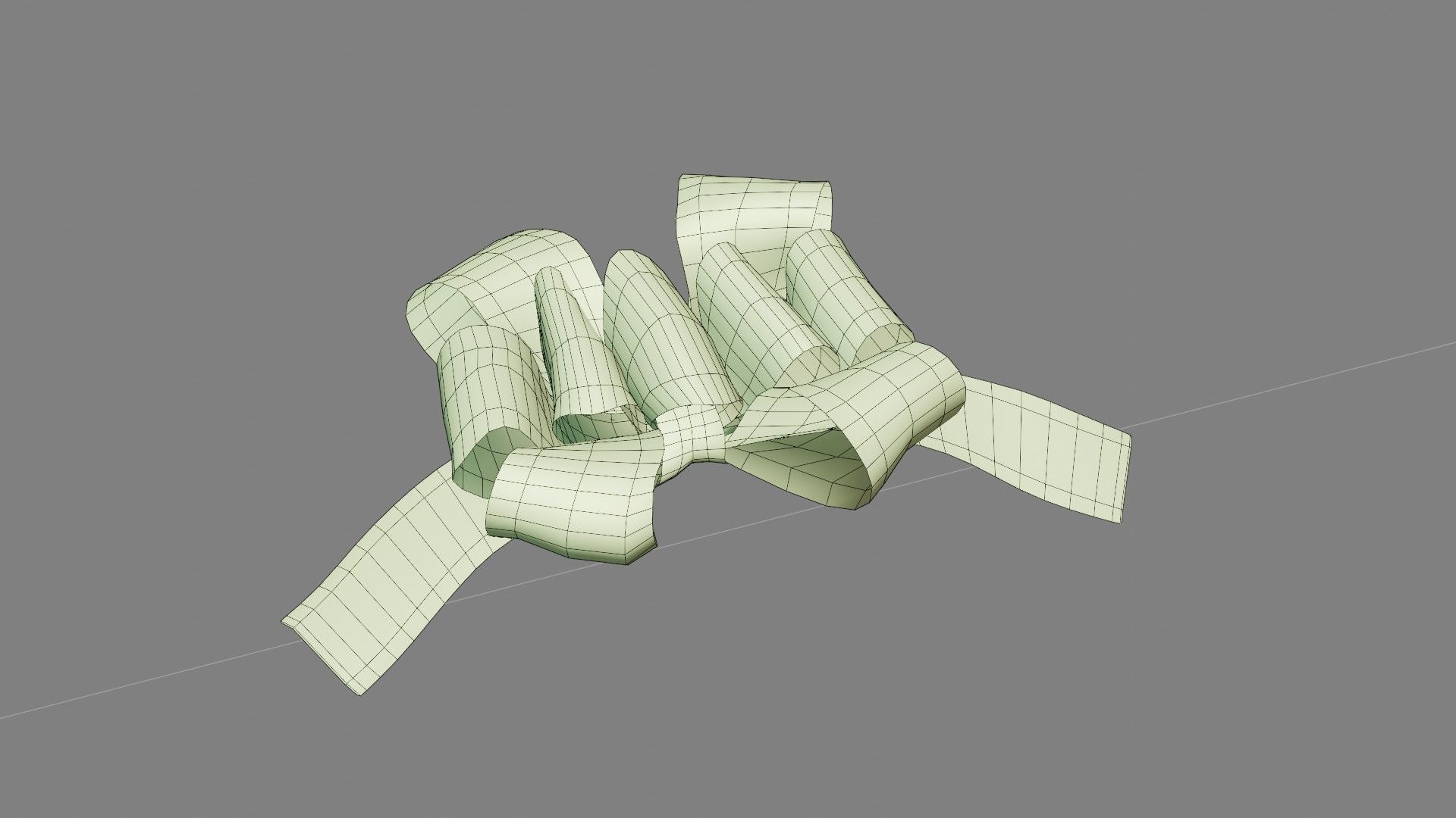 Festive Bow of gift ribbons 3D model_22