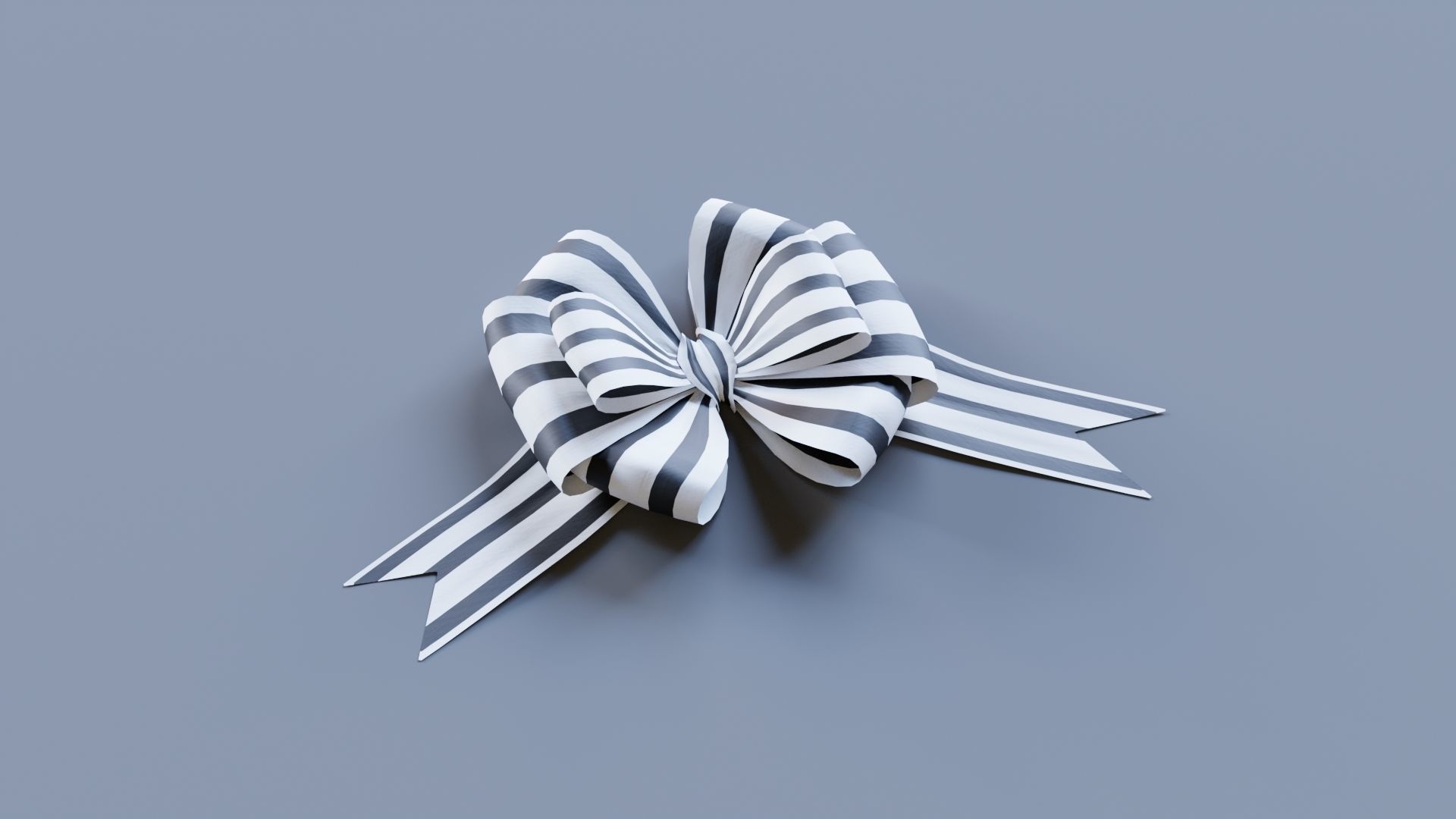 Festive Bow of gift ribbons 3D model_10
