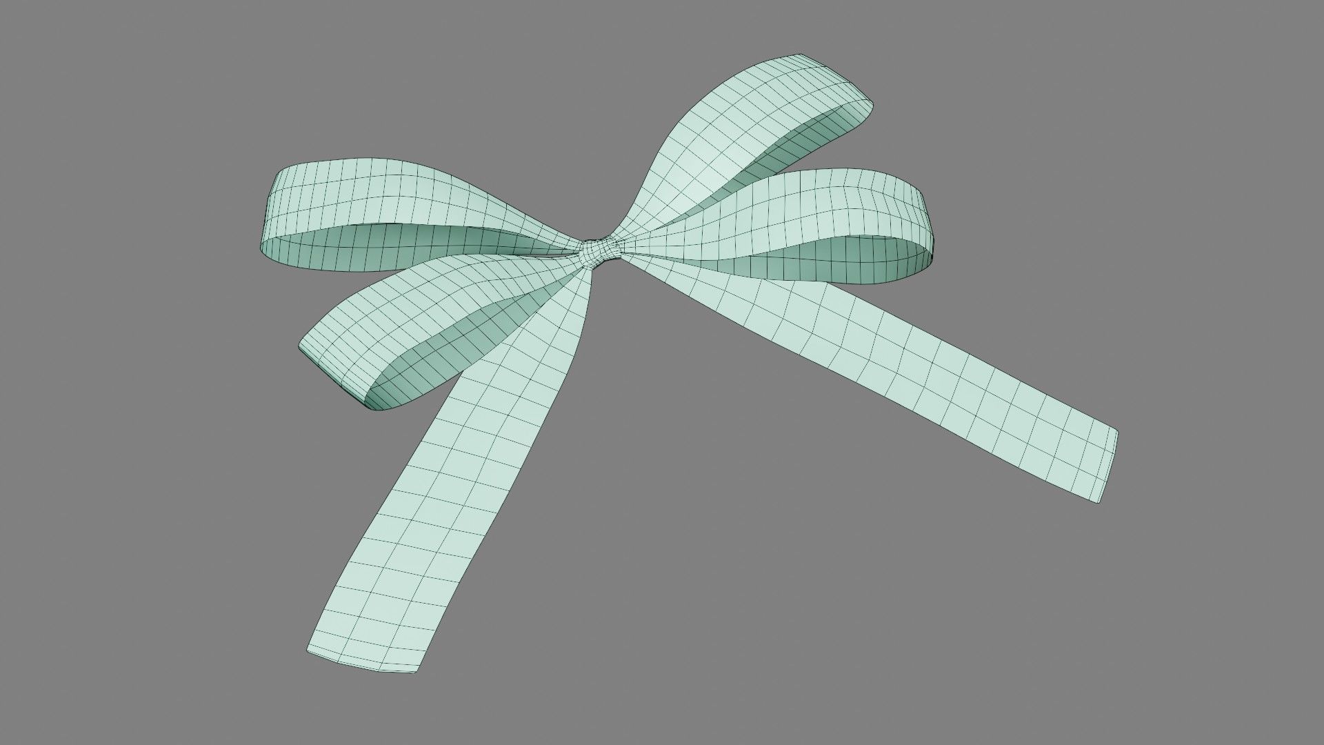 Festive Bow of gift ribbons 3D model_24