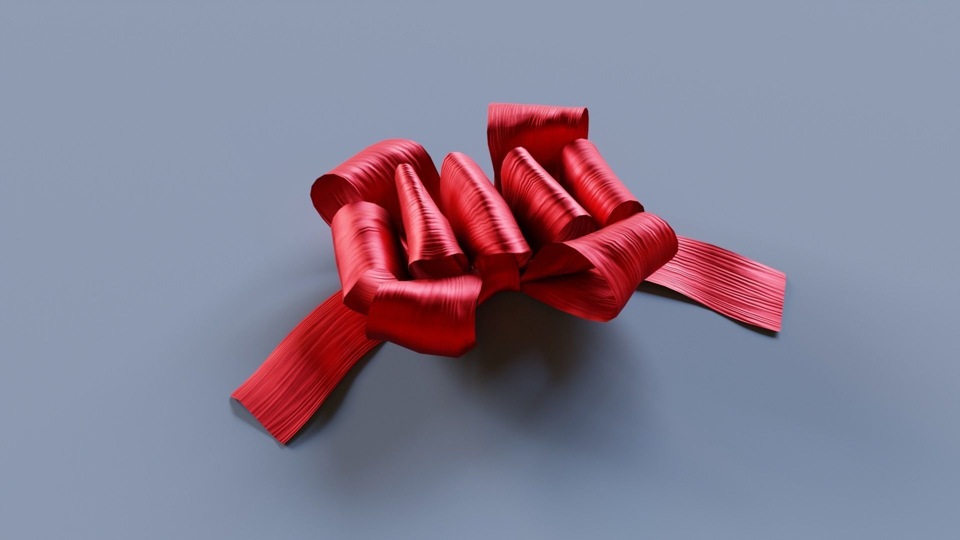 Festive Bow of gift ribbons 3D model_6