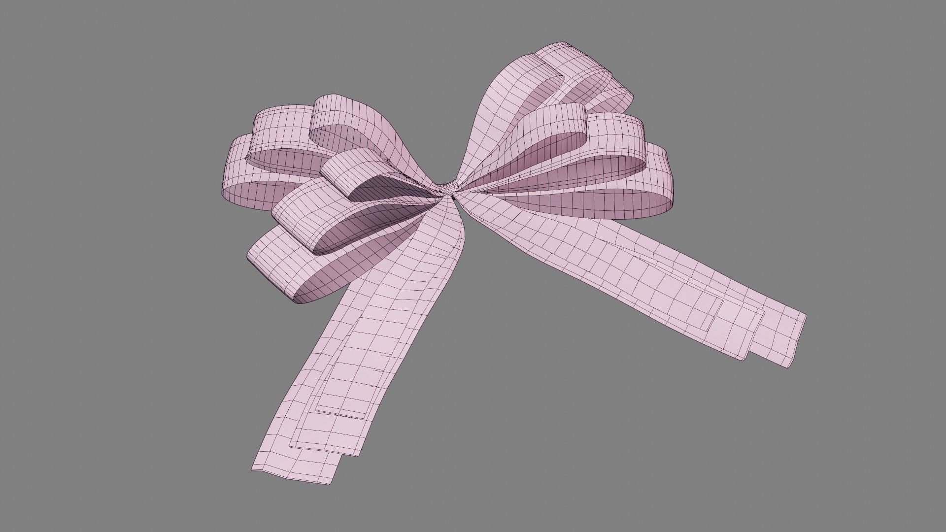 Festive Bow of gift ribbons 3D model_21