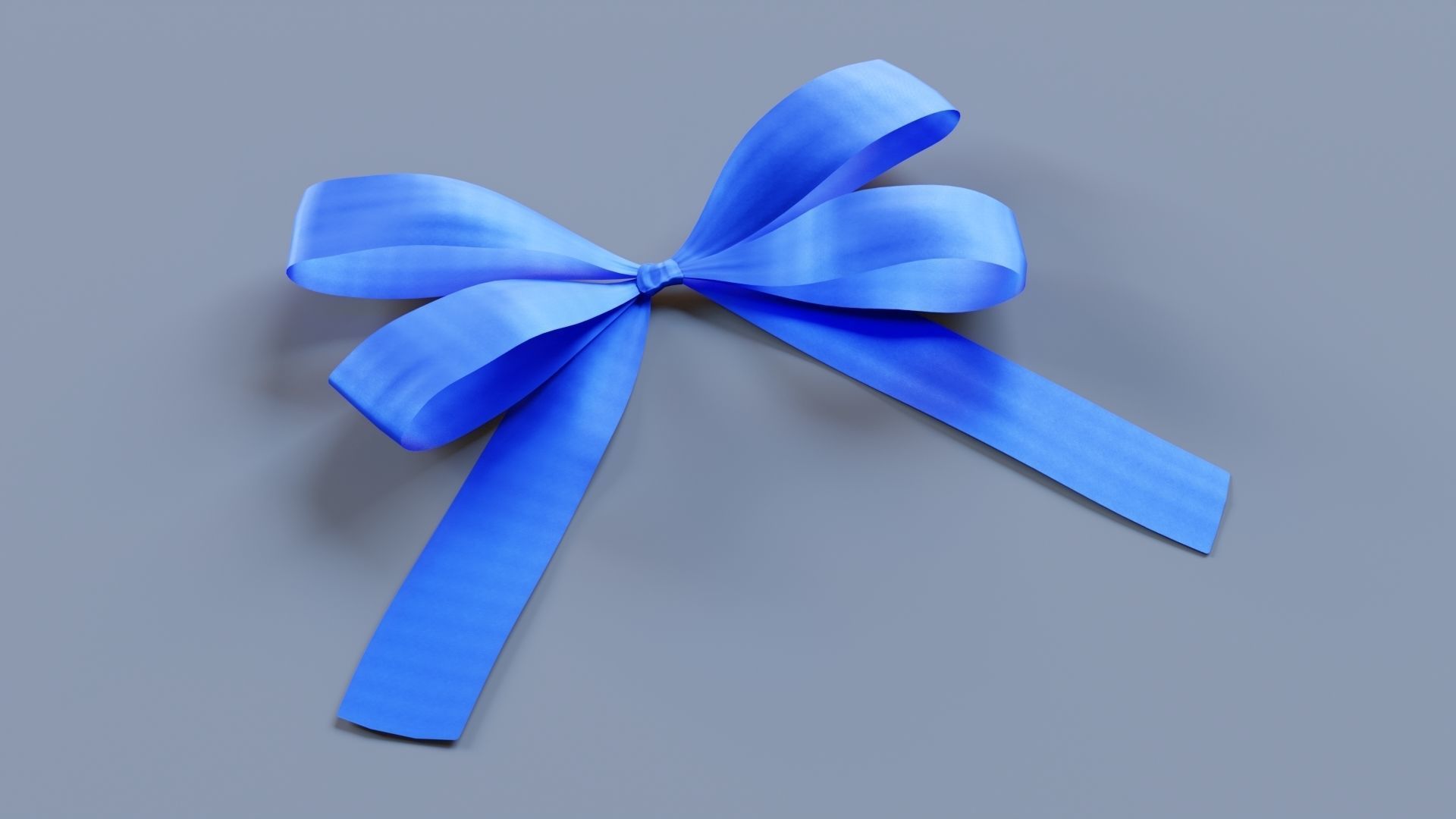 Festive Bow of gift ribbons 3D model_20