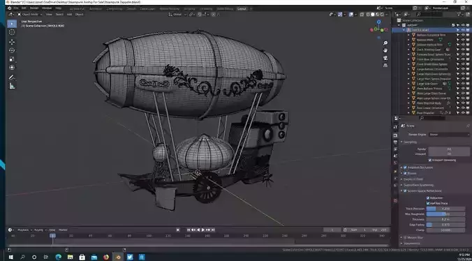 Steampunk Airship Zeppelin