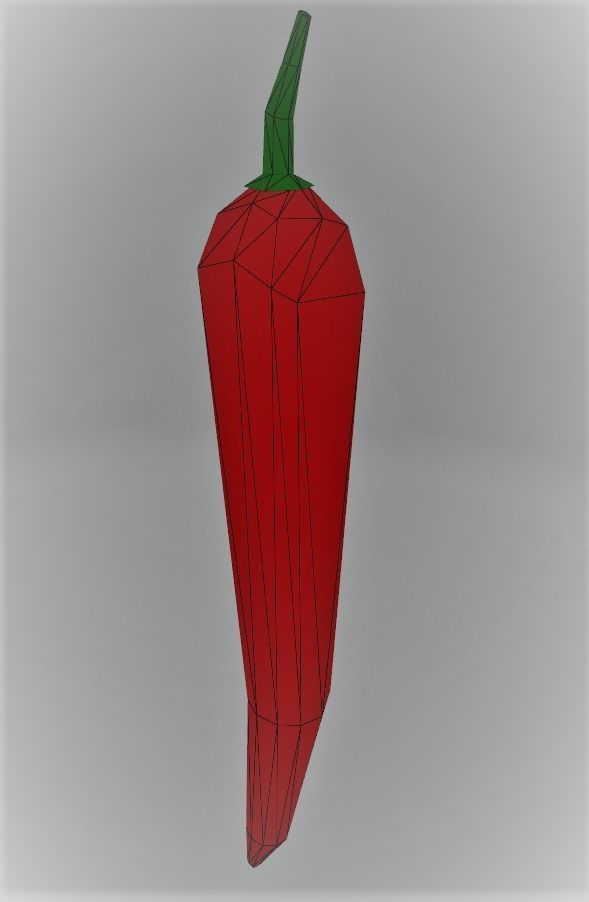 LowPoly ChilliPepper chili pepper Free low-poly 3D model_1