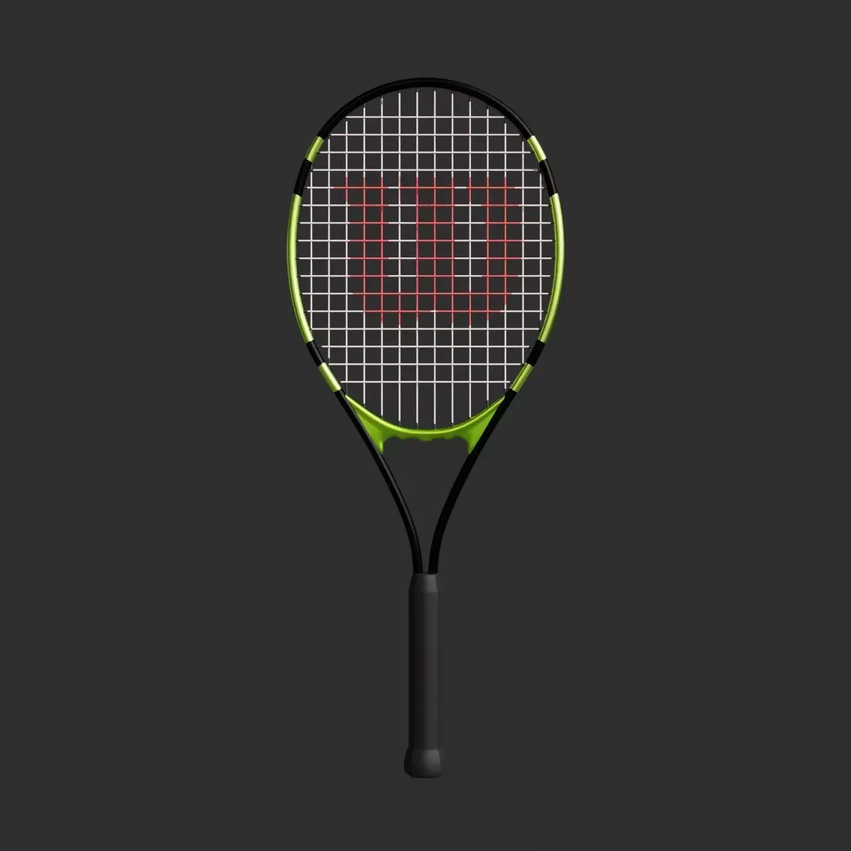 Tennis Racket Low-poly 3D model_0