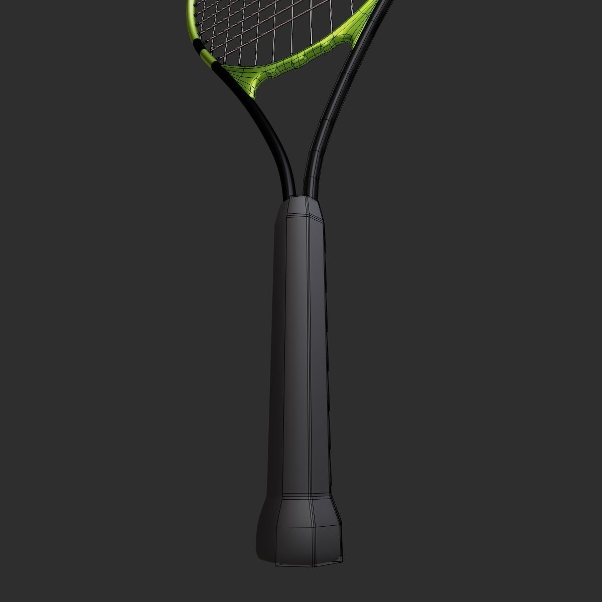 Tennis Racket Low-poly 3D model_8