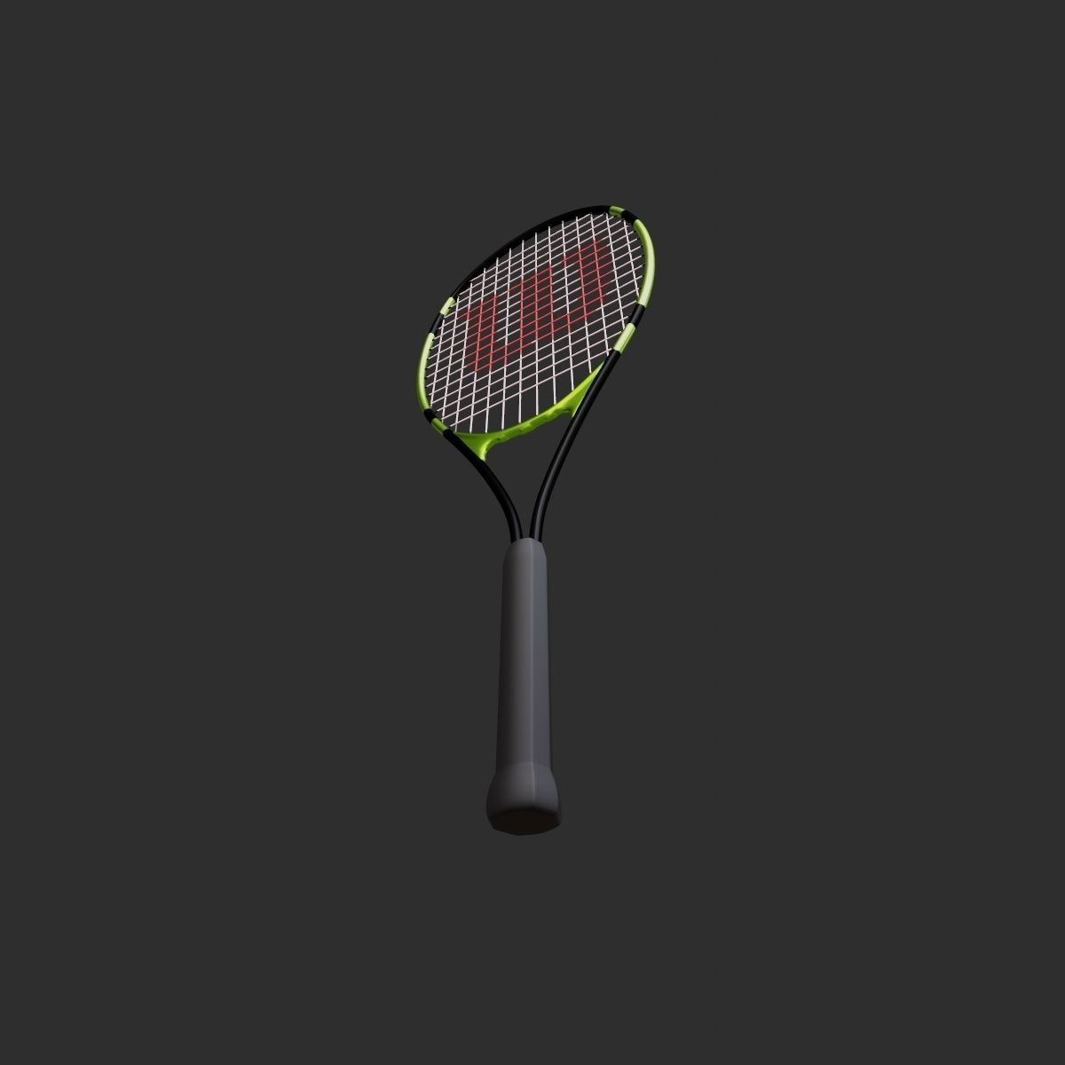 Tennis Racket Low-poly 3D model_3