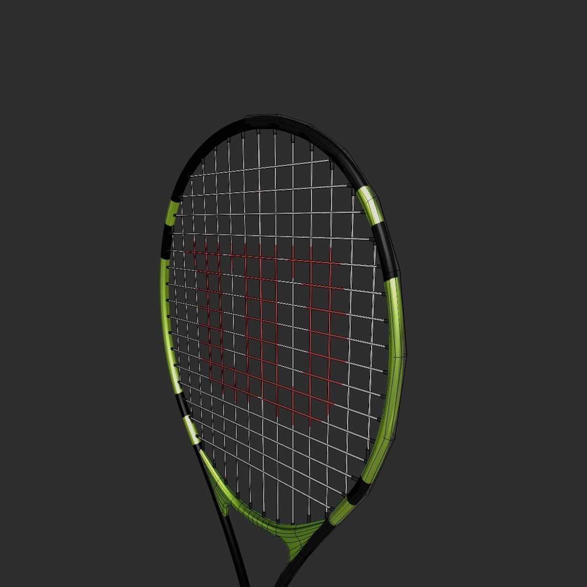 Tennis Racket Low-poly 3D model_9