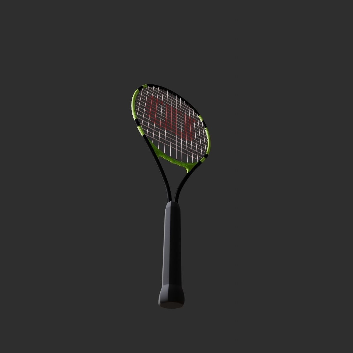 Tennis Racket Low-poly 3D model_4