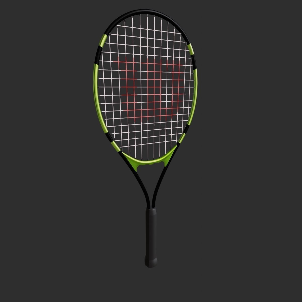 Tennis Racket Low-poly 3D model_1