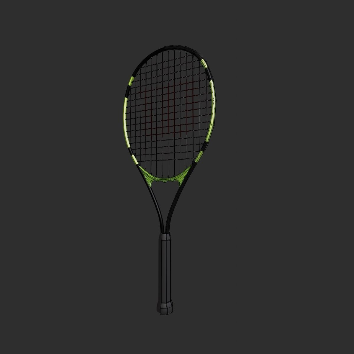 Tennis Racket Low-poly 3D model_5