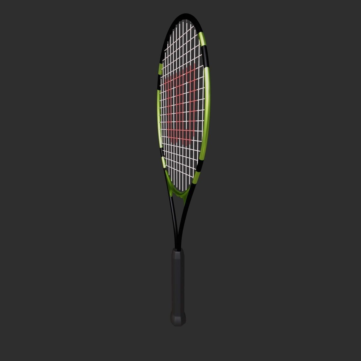 Tennis Racket Low-poly 3D model_2