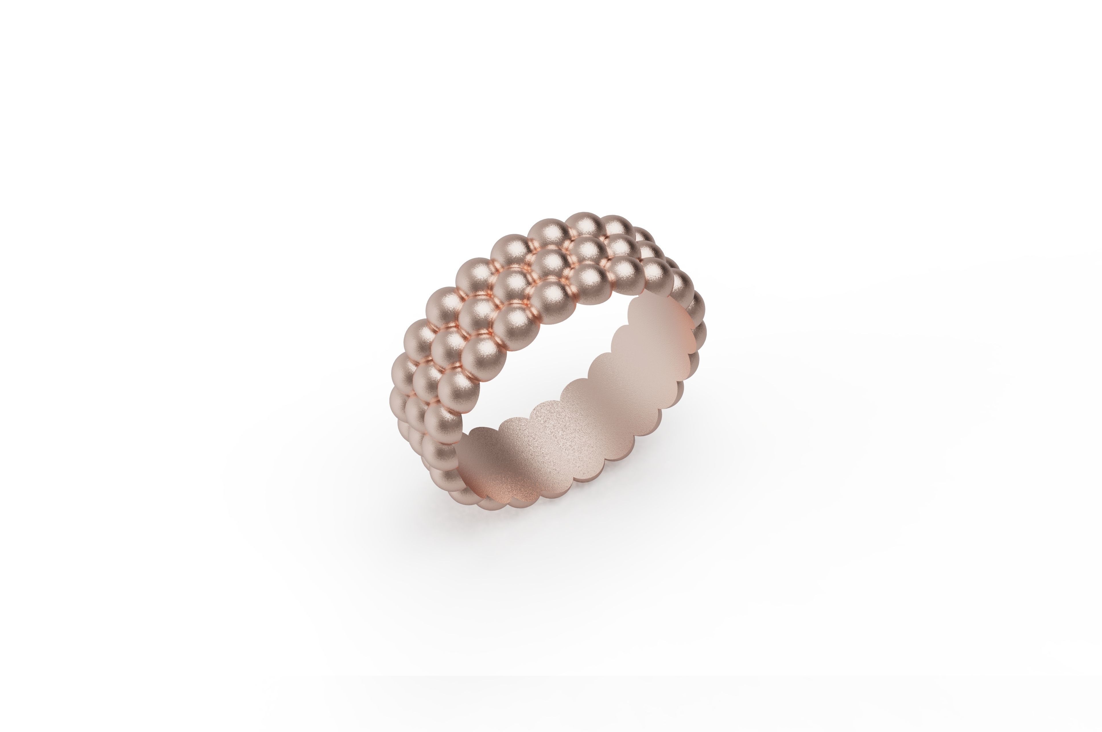 Model 236 Semi Circle Ball Ring 3 EU 13 Sizes 3D print model_6