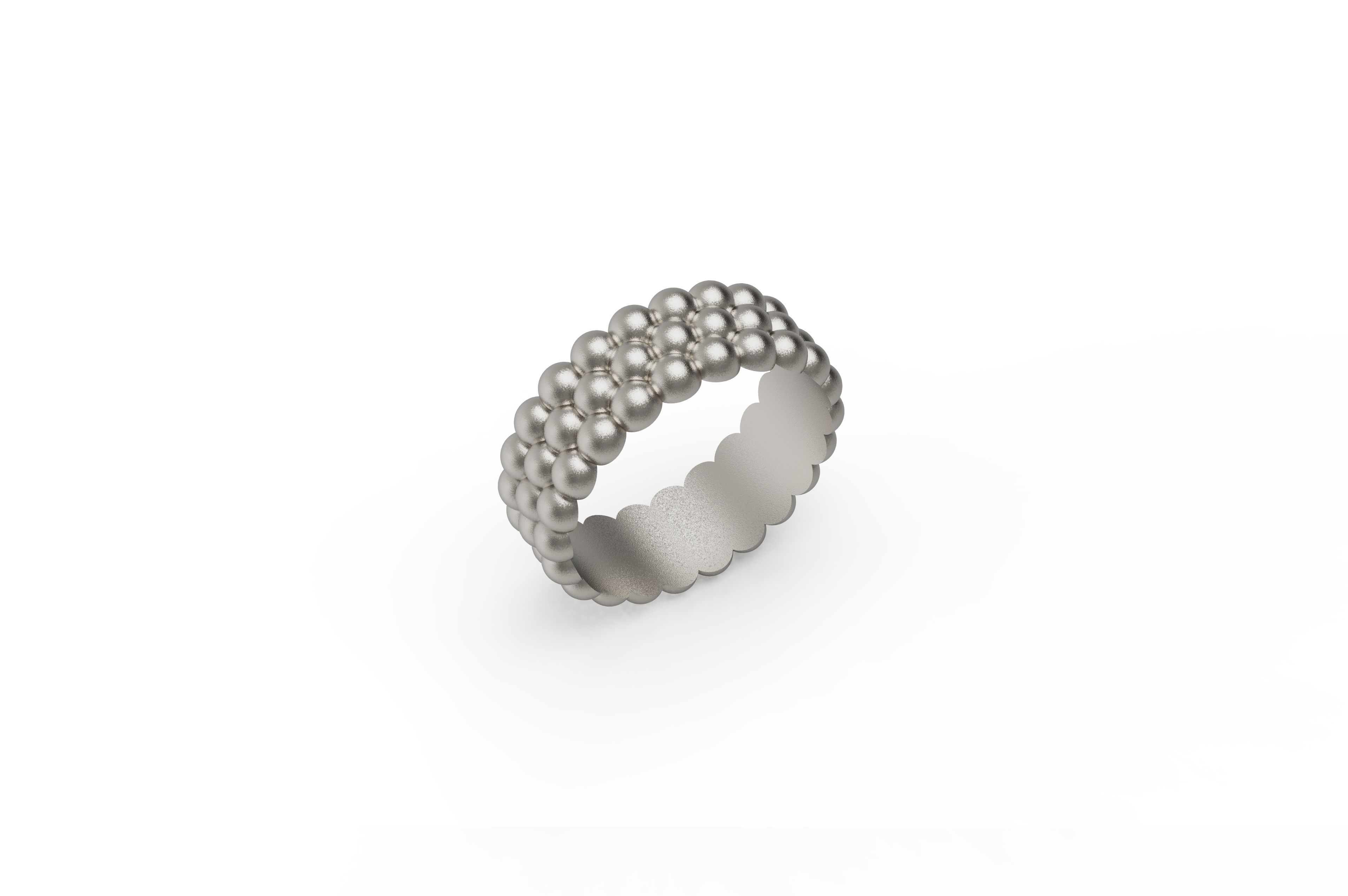 Model 236 Semi Circle Ball Ring 3 EU 13 Sizes 3D print model_3