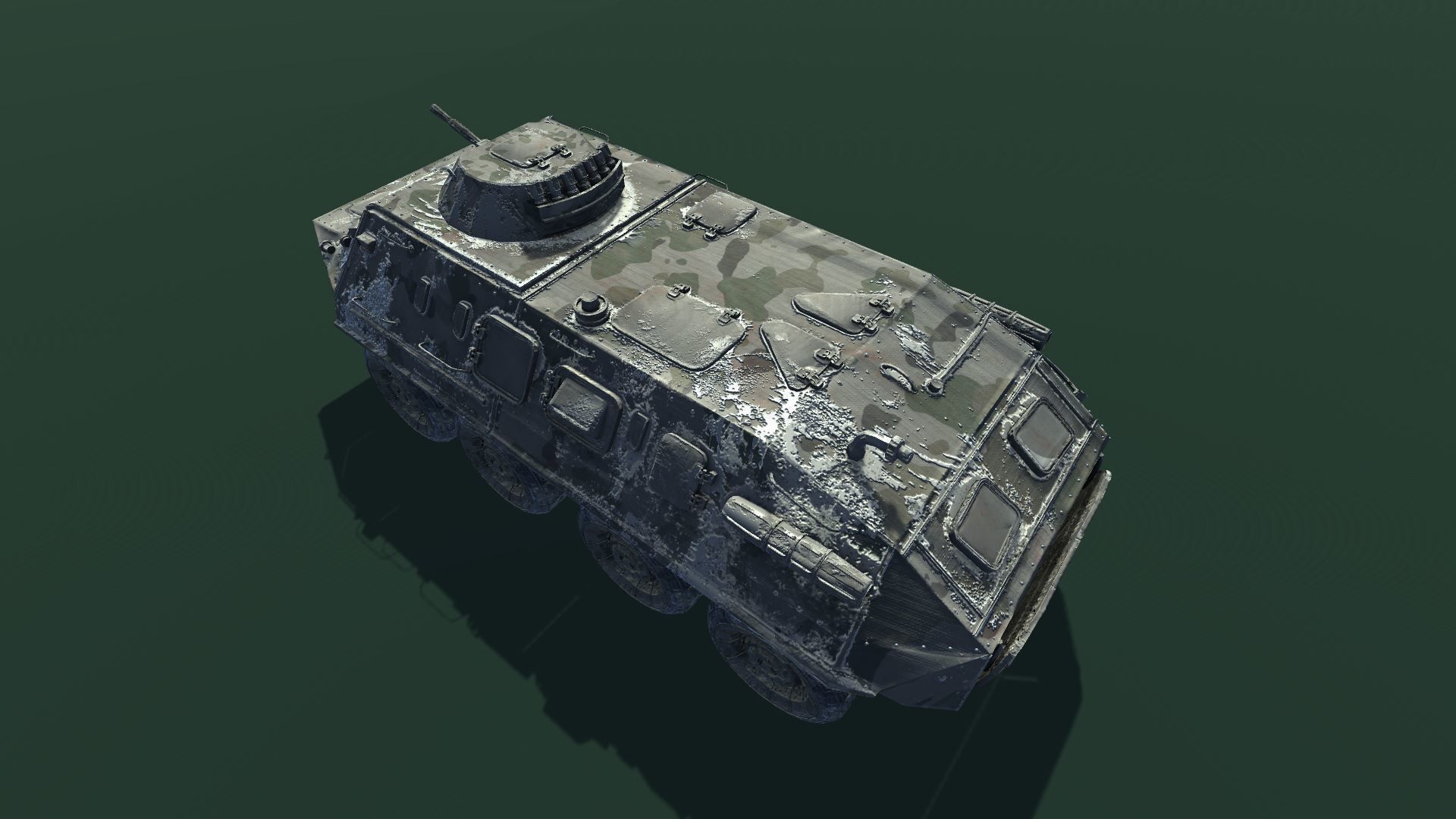 Armoured personnel carrier Low-poly 3D model_4