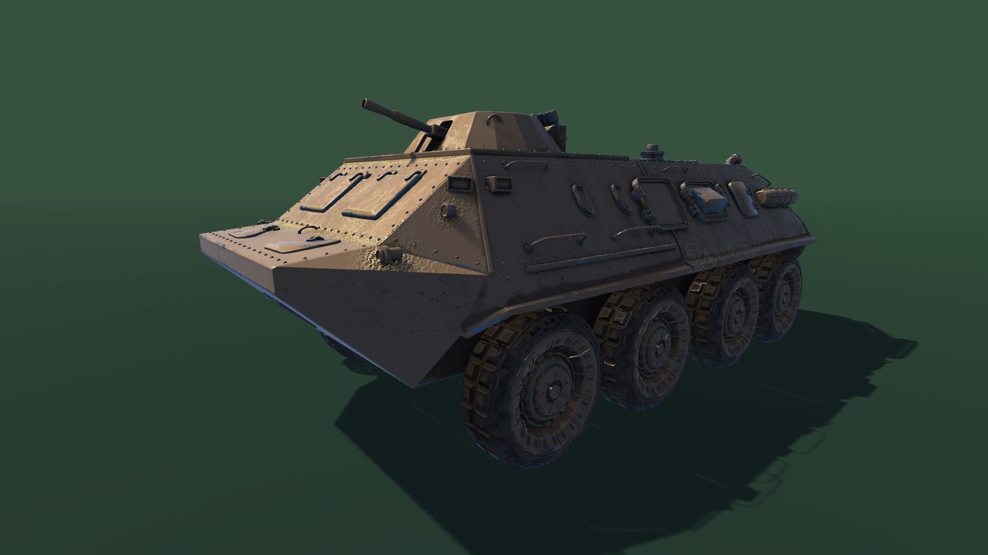 Armoured personnel carrier Low-poly 3D model_3